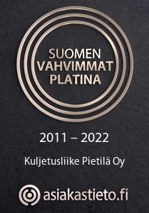 Suomen vahvimmat platina 2011–2022 Kuljetusliike Pietilä Oy Asiakastieto.fi